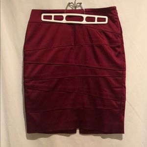 Satin rouched skirt